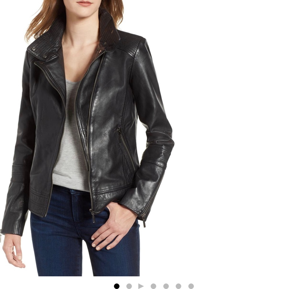 Bernardo Leather Moto Jacket - Picture 5 of 13